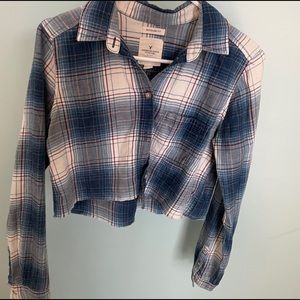 American Eagle Cropped Flannel